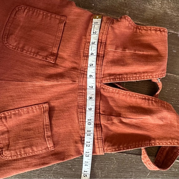 Dollhouse Rust/Orange Jumpsuit Wide Leg Criss Cross Straps Size 5 - Picture 3 of 8